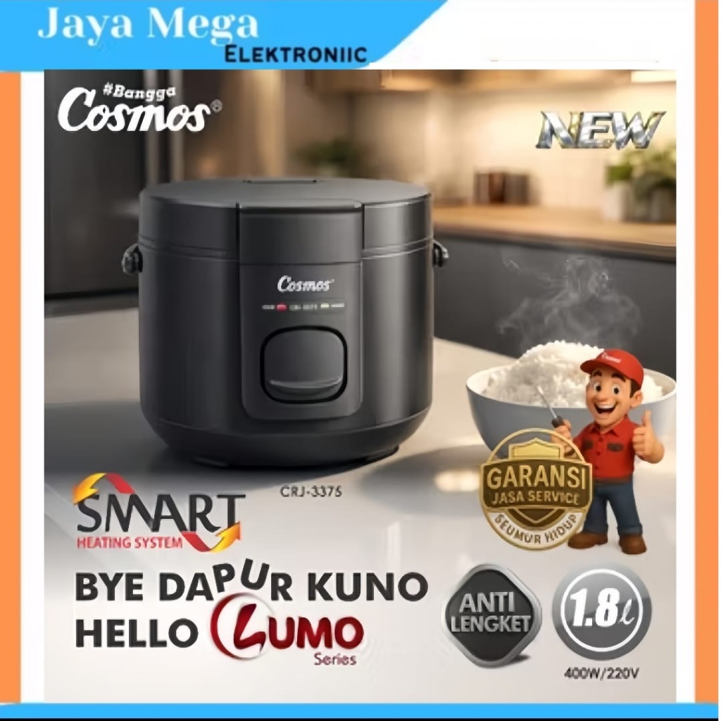 COSMOS CRJ-3375 Rice Cooker 1,8 Liter Penanak Nasi Magicom Anti Lengket
