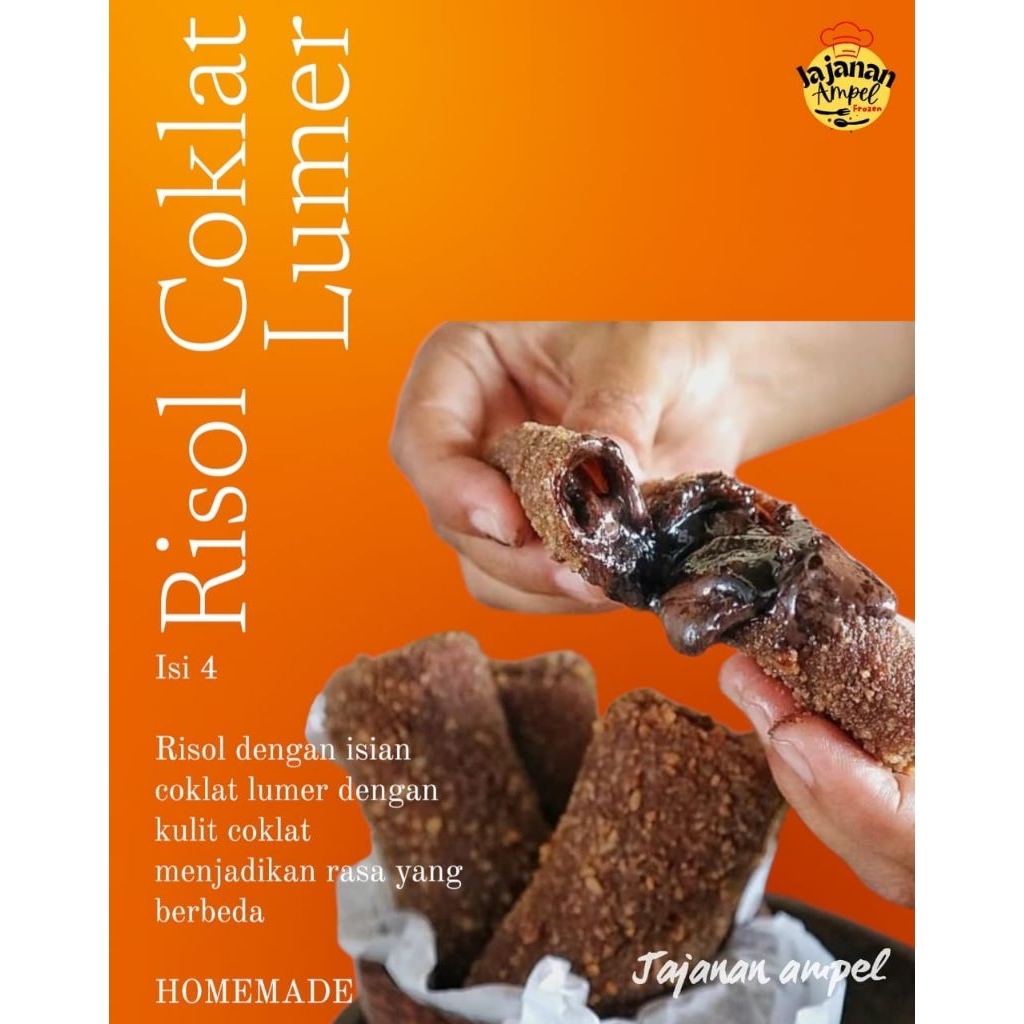 Jual RISOL KULIT COKLAT ISIAN COKLAT LUMER ISI 4/PACK / FROZEN | Shopee ...