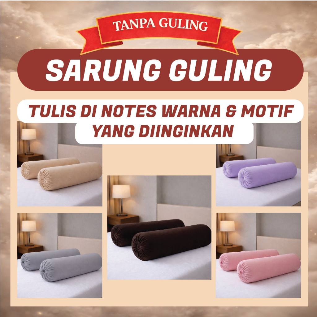 Jual COD / SARUNG GULING / POLOS / BOLSTER CASE / PREMIUM QUALITY ...