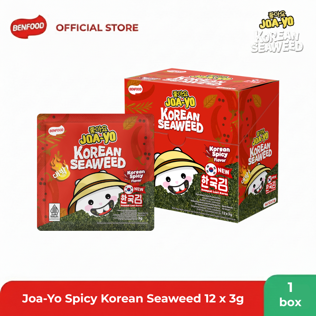 Jual JOA-YO / JOAYO Korean Seaweed Rumput Laut Spicy 12X3g | Shopee ...