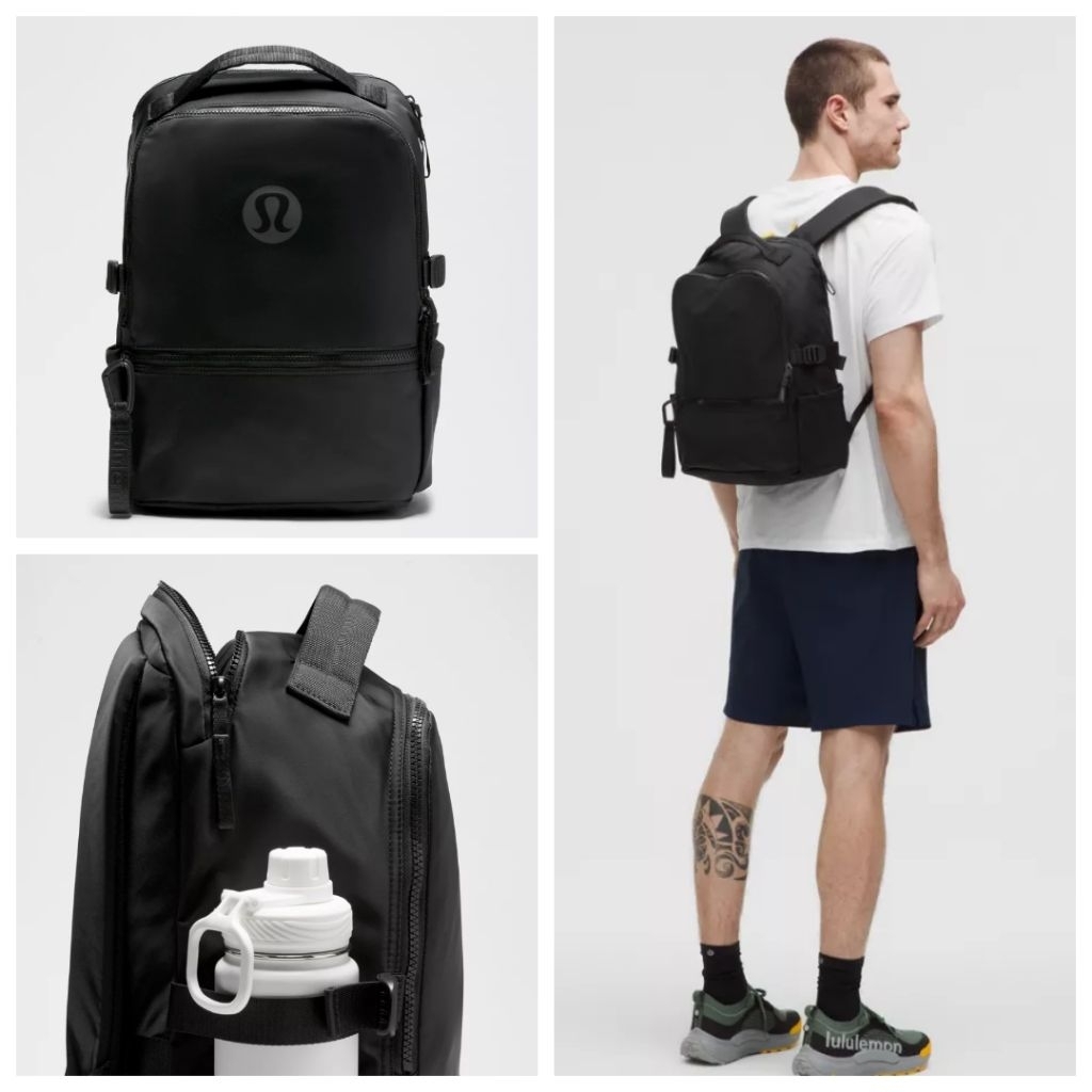 Jual LLB010 Tas Ransel Lululemon New Crew Backpack 22L Unisex Black ...