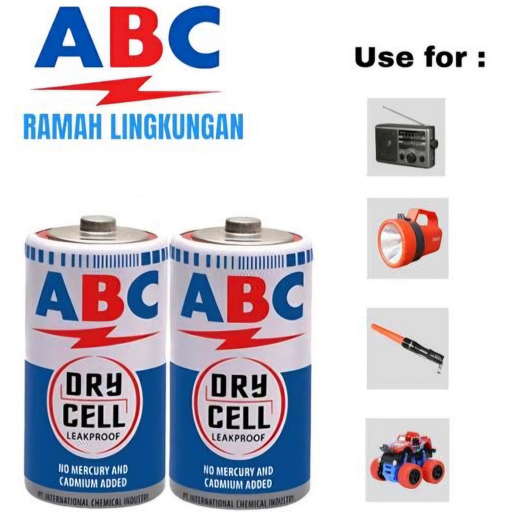 Jual BATERAI ABC BIRU R14 / C / TANGGUNG isi 2PCS | Shopee Indonesia