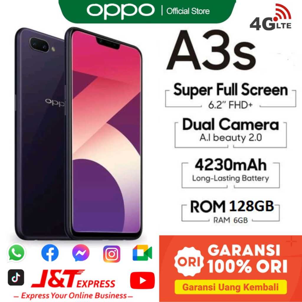 Jual OPPO A3S 6/128 GB Garansi Distributor 1 TAHUN | Shopee Indonesia
