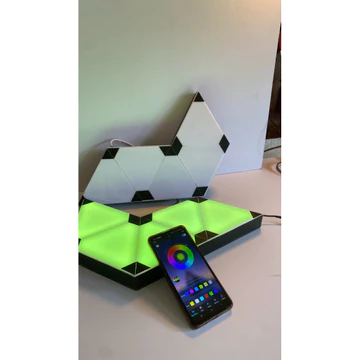 Lampu Hias Dinding RGB Hexagon Smart LED Bluetooth Lampu Dekorasi Kamar Aesthetic Gaming Setup