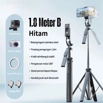 Tongsis Tripod Premium Kokoh Selfie Stick Multipod Remote Bluetooth Serbaguna Kualitas Premium