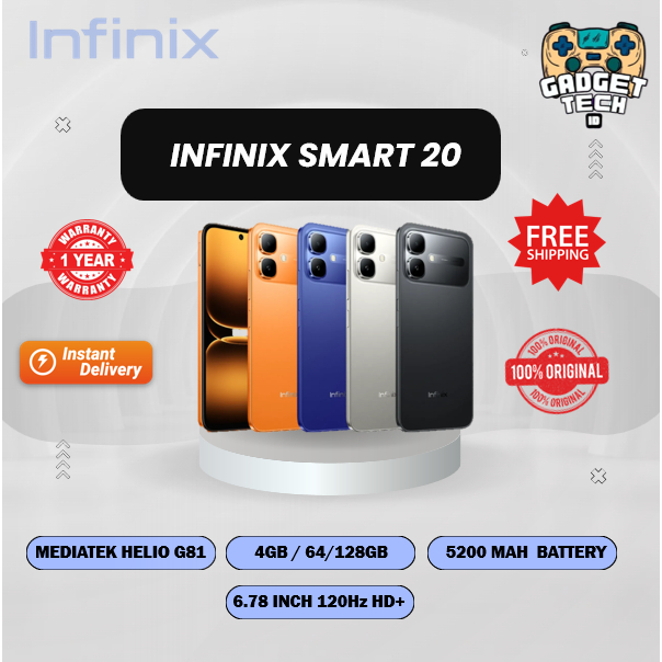 Infinix Smart 20 4GB 128GB Garansi Resmi Indonesia