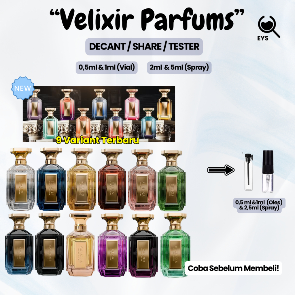 Jual Decant Velixir Parfums Icarus Athena Orion Galatea Helios Adonis ...