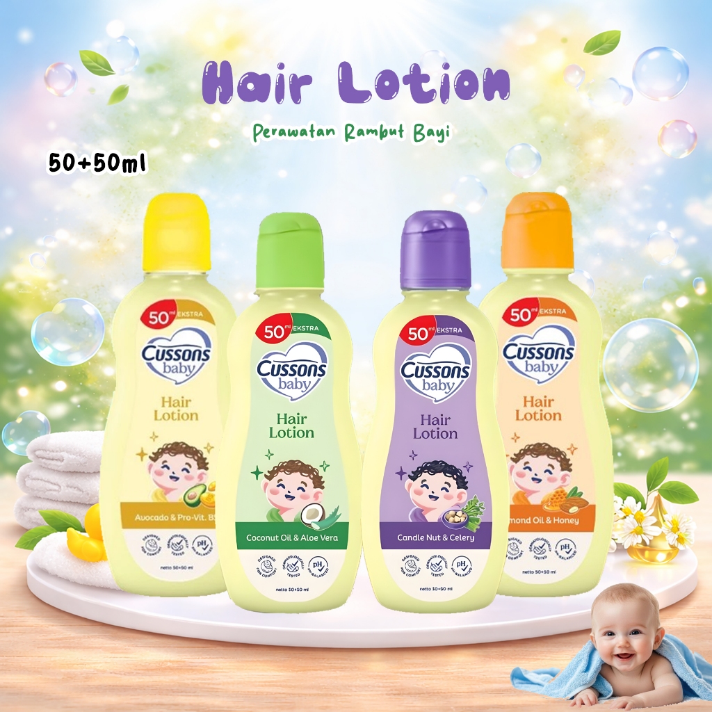 Jual Cussons Baby Hair Lotion 50+50ml – Minyak Rambut Bayi Melembutkan ...