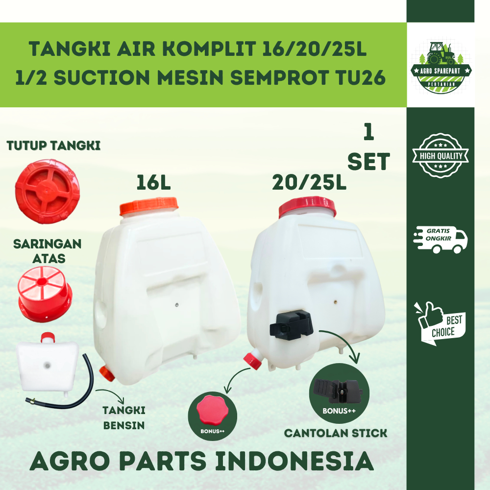 Jual Tangki Air Sprayer 16L 20L TU26 Tabung Water Tank Paket Komplit ...
