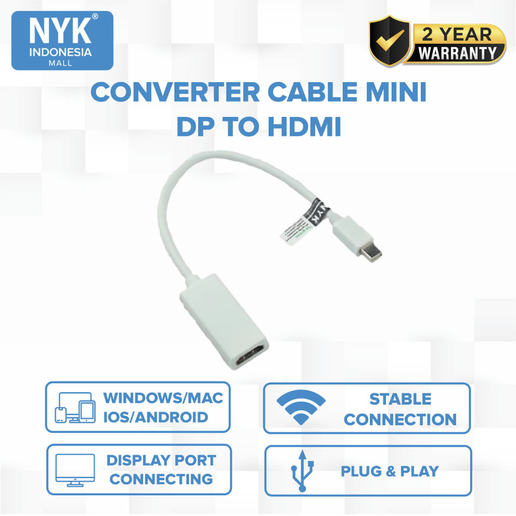 NYK Converter Cable MINI DP to HDMI COD