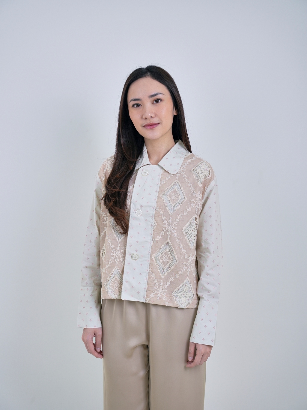 Jual STUDIO TUI - CHLO OUTER IN PINK CREAM | Shopee Indonesia