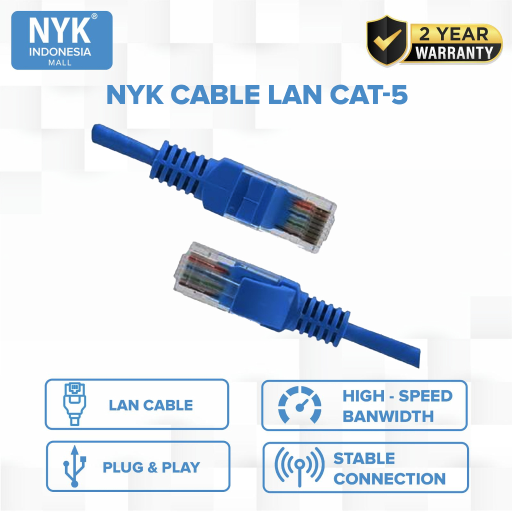 NYK Kabel LAN CAT 5 Cable Ethernet Rj45 20 Meter COD (6)