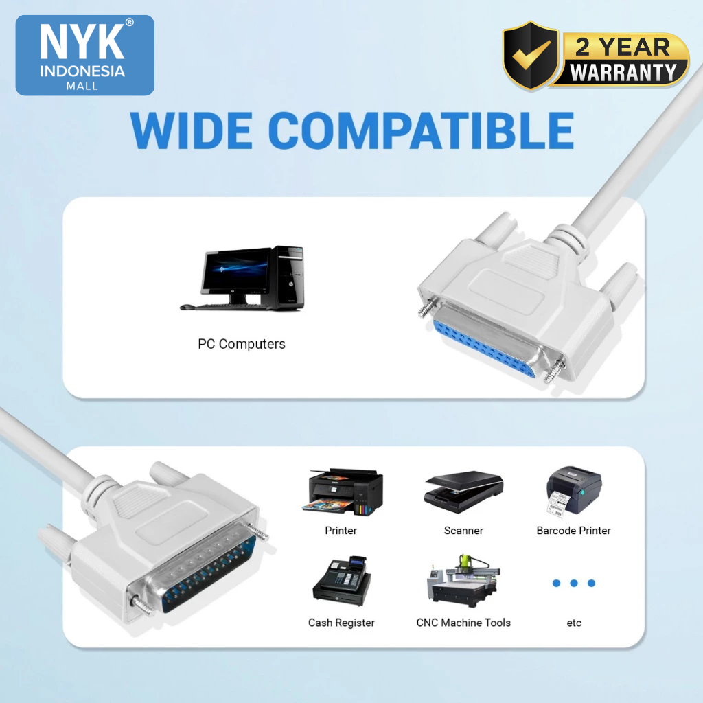 Kabel NYK 1.5 Meter Serial 25 pin EXTENSION CS25PE (5)