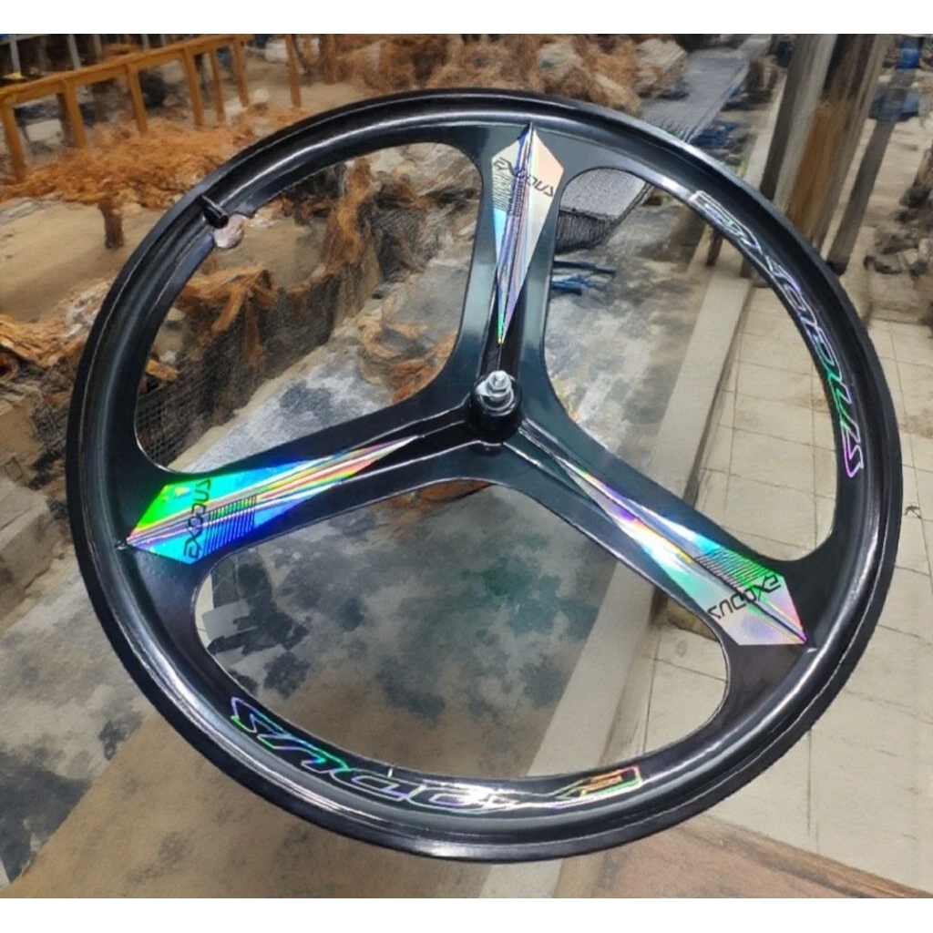 Jual velg rims depan palang tiga trispoke fixie 700c exodus alloy ...