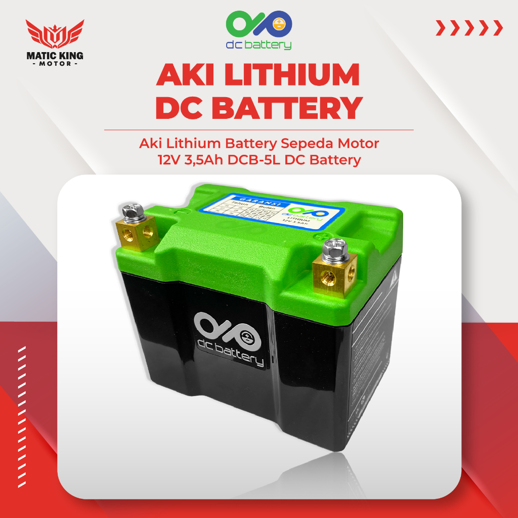 DC Battery Aki Accu Motor Lithium Beat Vario Scoopy Spacy 110 Karbu Fi eSP POP Street DCB-5L