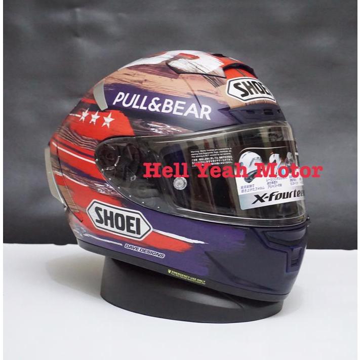 shoei x14 america gp X-Fourteen Helmet White 104010905 Four shell and five EPS liner sizes present increased fit options that help to comfortably fit most head sizes American Spirit Shoei X14 Marquez