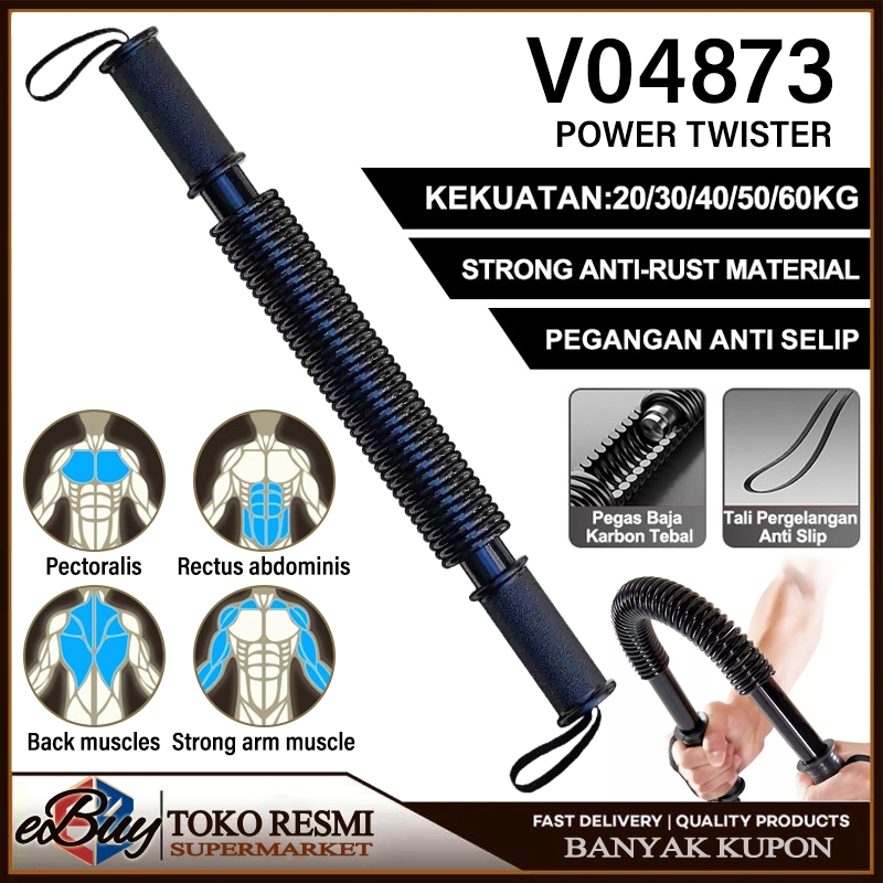 Power Twister /20 KG - 30 KG Pelatih Kekuatan Lengan /alat olahraga pembentuk otot lengan otot dada dan punggung