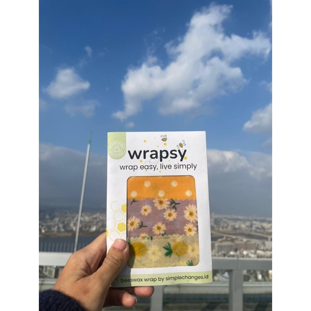 Jual Wrapsy Beeswax Wrap Natural | Pengganti Plastic Wrap | Food Wrap ...