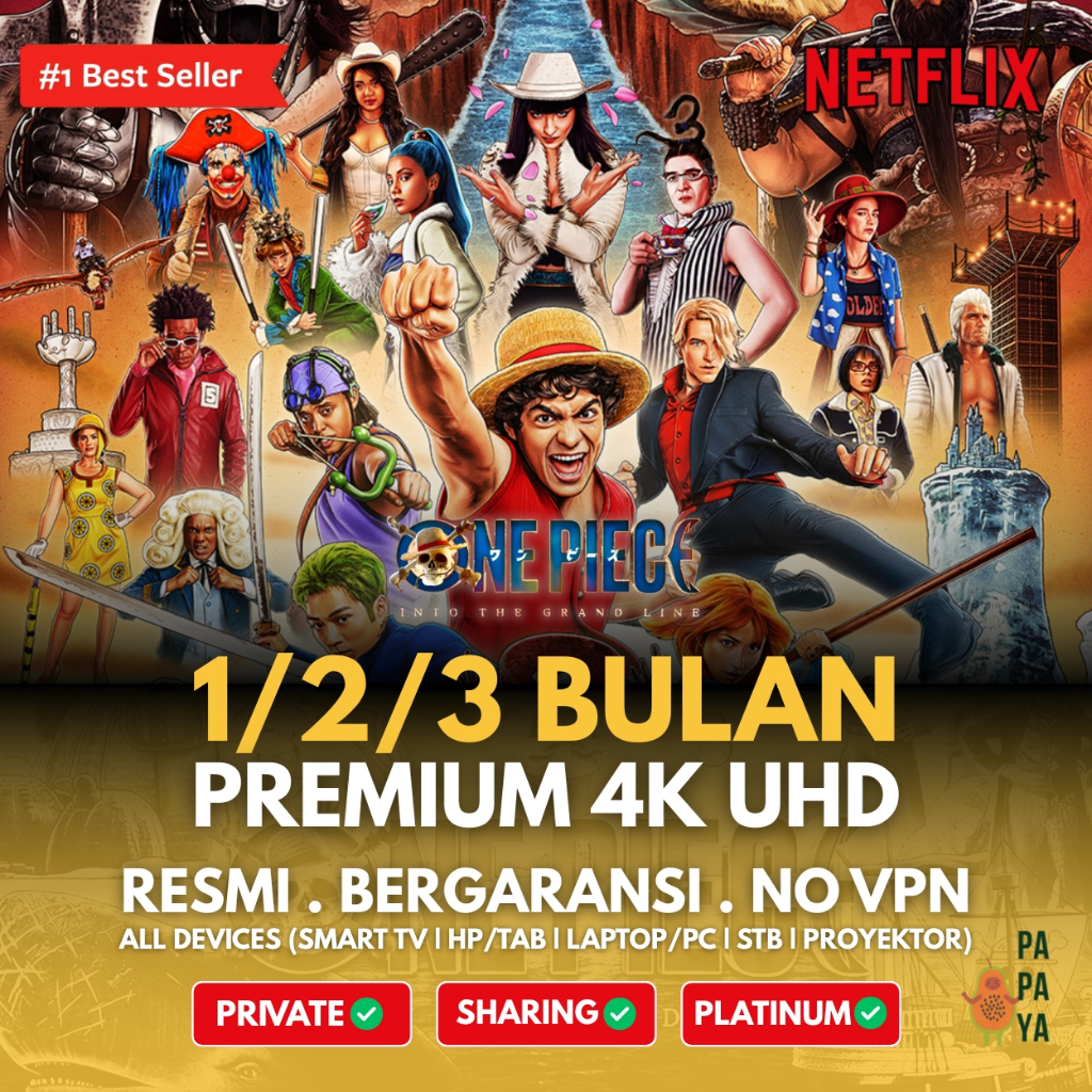 NETFLIXXX 1/2/3BULAN 4K UHD PRIVATE / SHARING 100% GARANSI RESMI NETFLIK PREMIUM MURAH AMANAH
