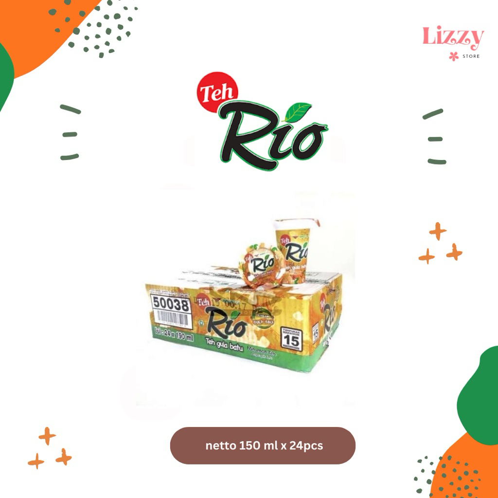 Jual Teh Rio Gula Batu | Teh Melati | Teh Madu Kemasan Gelas 1 dus isi ...