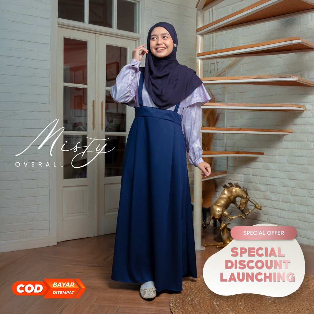 Jual JILBRAVE Misty Overall Gamis Motif TENCEL™ Premium | Shopee Indonesia