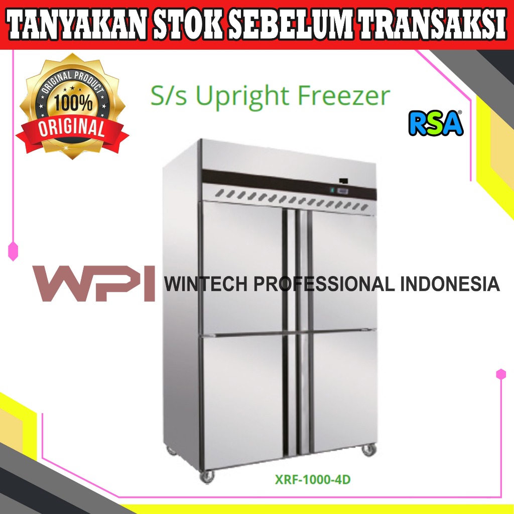 Jual RSA XRF-1000-4D SS Upright Freezer Kulkas Dapur Komersial ...