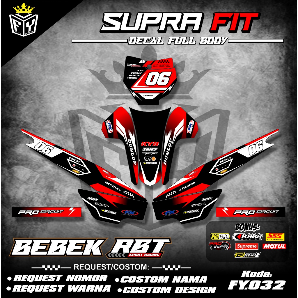 Jual Striping Rbt Motor supra fit old supra x 110 Motor Rbt Bebek Modif ...