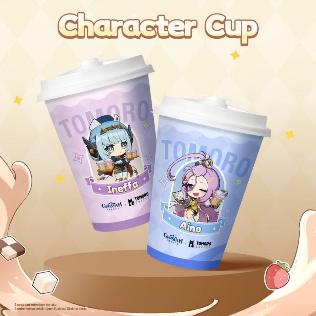 Jual Genshin Impact x TOMORO Coffee Aino Ineffa Character Cup Holder ...