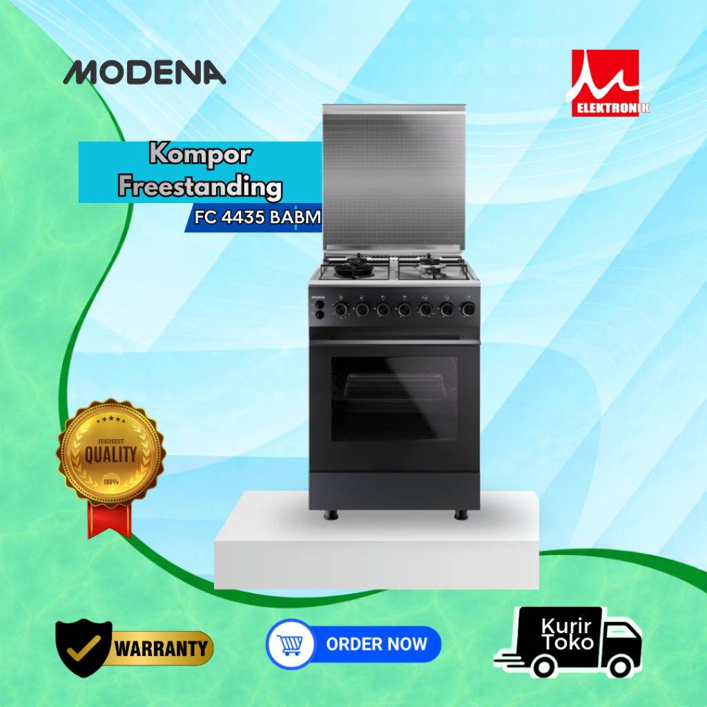 Jual MODENA FC 4435 BABM KOMPOR Freestanding 60 CM 4 Gas Burner Cooktop ...