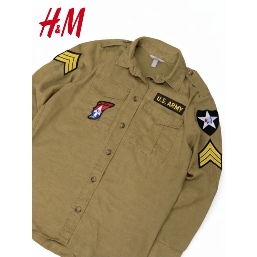 Jual us army repro og 107 custom by HNM H&M full patch | Shopee Indonesia
