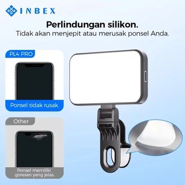 Caseme Ring Light Clip PL4 PRO LED 360° Lampu Selfie Portable 3 Mode