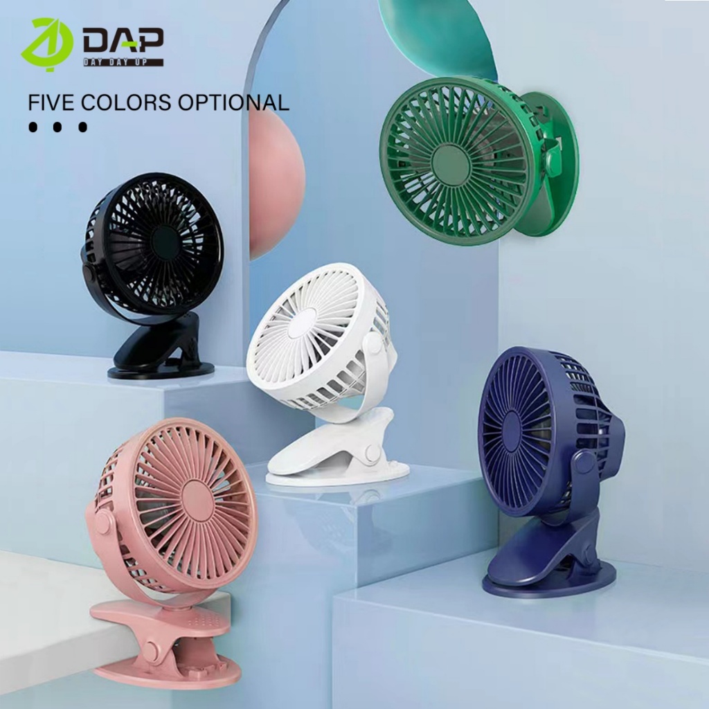 Jual DAP 2000mAh USB Clip-on Fan, Portable Clip-on Desktop Fan | Shopee ...