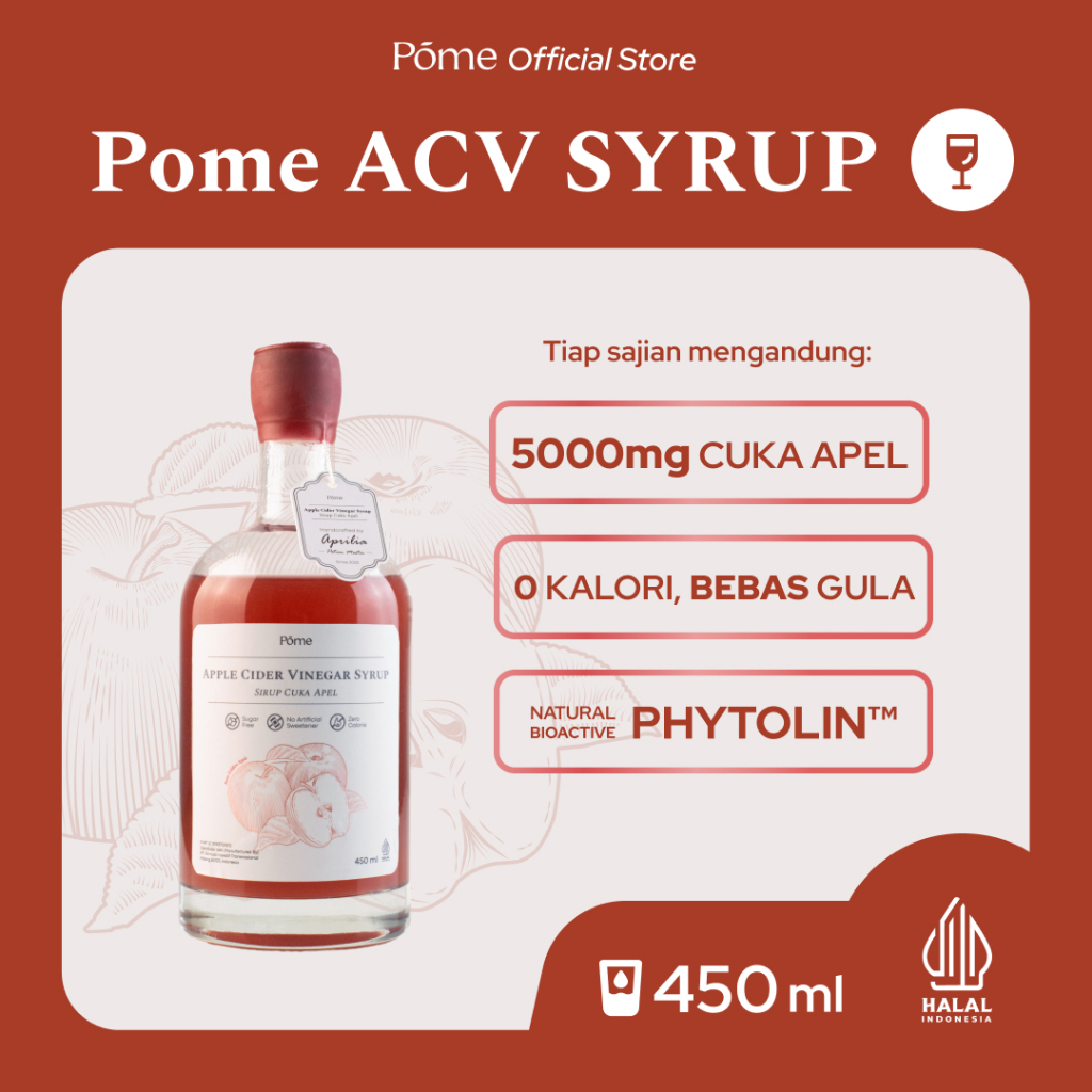Jual Pome Apple Cider Vinegar Syrup (ACV Syrup) - Sirup Cuka Apel bebas ...