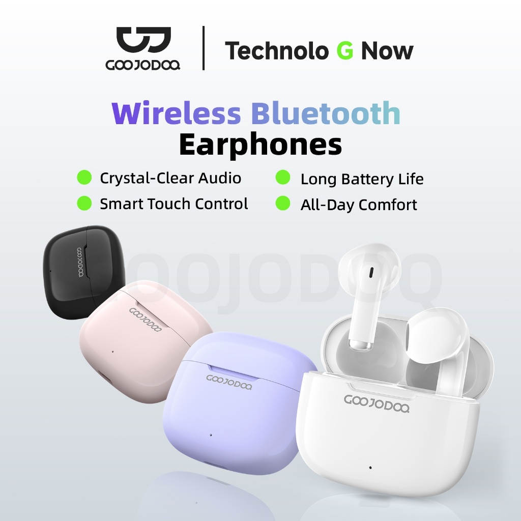 GOOJODOQ J237 Earphone Bluetooth 5.3 Stable Connection Immersive Audio Experience Low Latency Audio-Video Sync
