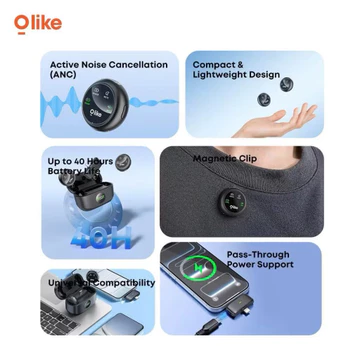 Clip Magnetic Mic Microphone Plug N Play For Content Kreator With Anc Garansi Batam