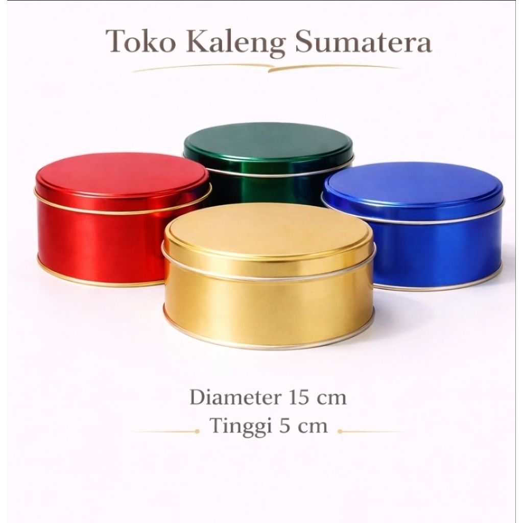 Jual Kaleng Diameter 15 cm X Tinggi 5 cm / Toples Kue Lebaran / Kaleng ...