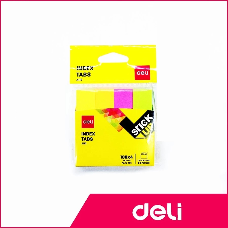 Jual Deli ndex Tabs Deli 4 Warna A112 (76x19 mm) Sticky Note | Shopee ...