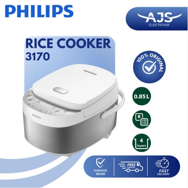Jual Philips HD 3170/33 - Mini Rice Cooker 1L white Garansi resmi / HD ...