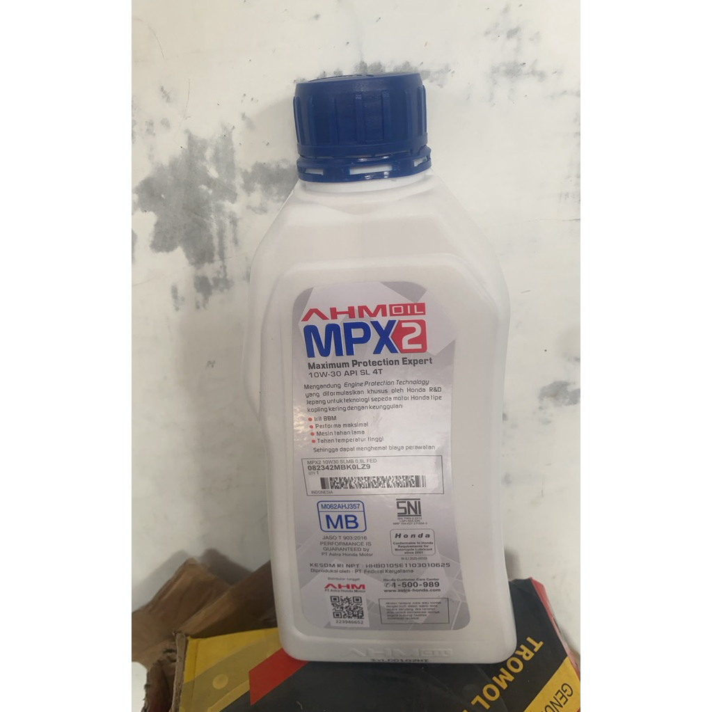 Jual AHM OIL MPX2 MATIC 800 ML 10W 30SL OLi MESIN MOTOR MATIC MPX2 ...