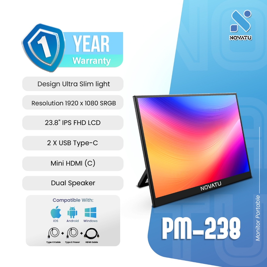 Jual Monitor Portable Gaming Novatu 23,8