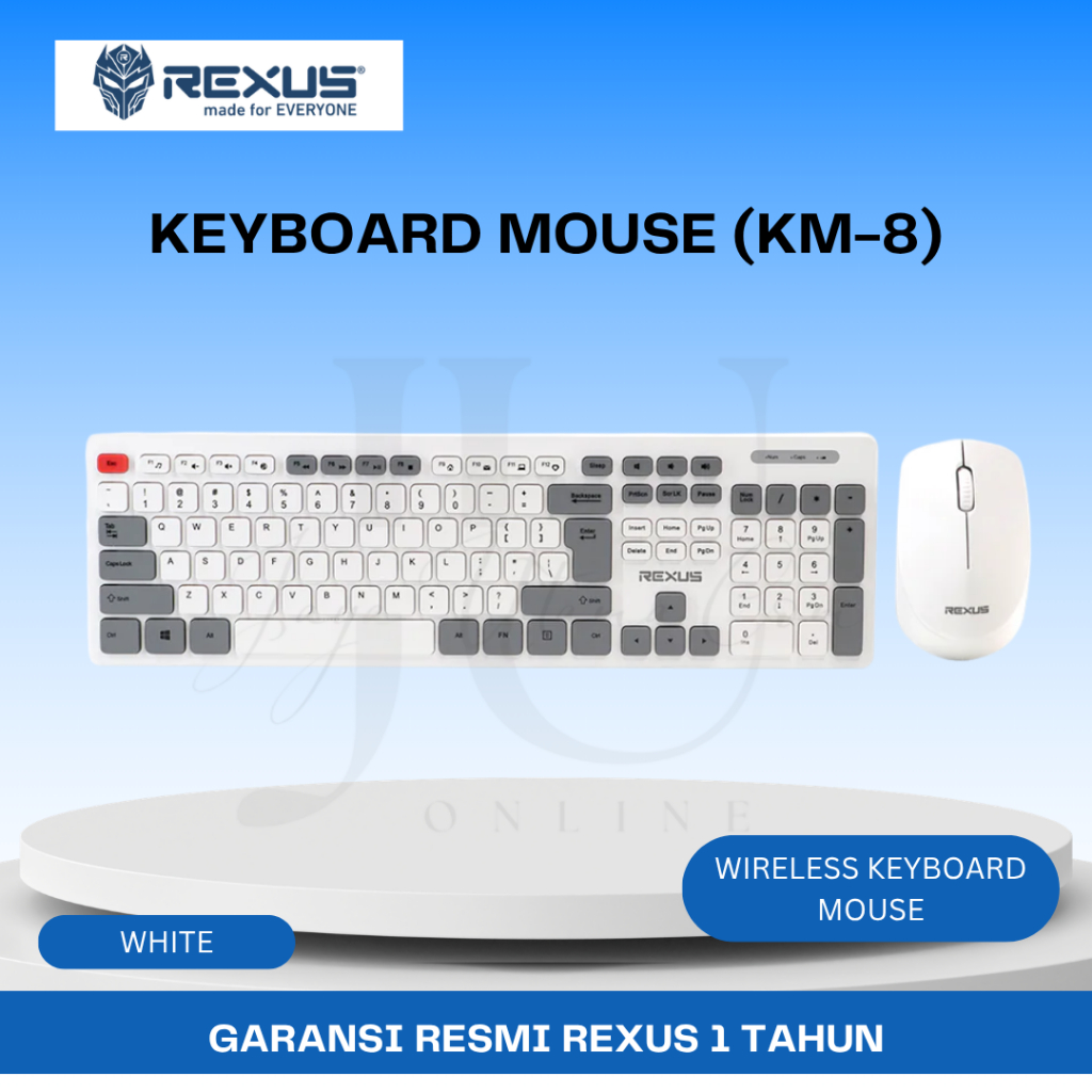 Jual REXUS Keyboard Mouse Wireless KM8 / KM8 V2 | Shopee Indonesia