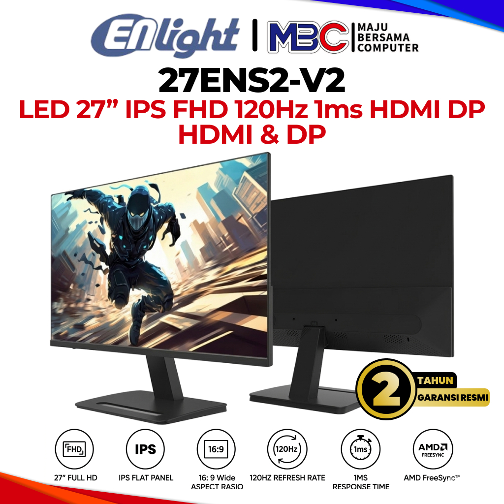Jual Led Enlight 27ENS-V2 27 Inch IPS FHD 120Hz 5ms 99% SRGB - Monitor ...