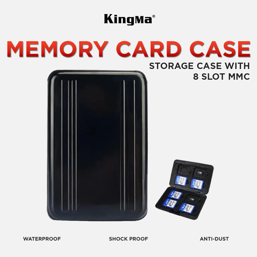 Jual KINGMA Memory Card Case Storage with 8 Slot MMC | Shopee Indonesia