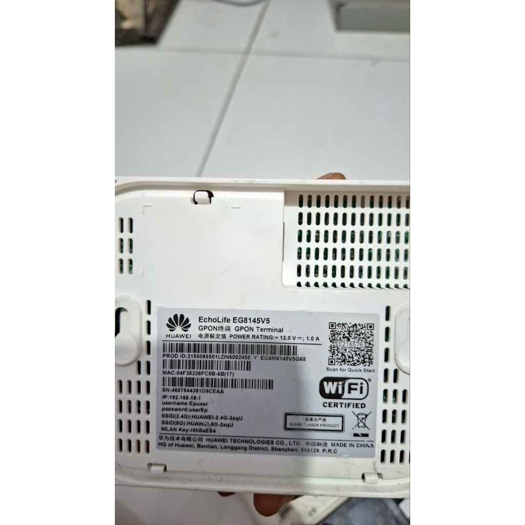 Jual Router HUAWEI EG8145V5 Port hijau + adaptor ori | Shopee Indonesia