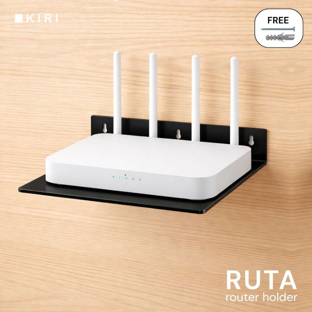 Jual Rak Router Wifi Dinding Gantung Modem Decoder Single Serbaguna ...