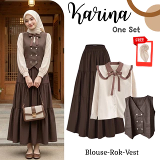 Karina One Set Wanita Hijab Elegan Aloo Chic
