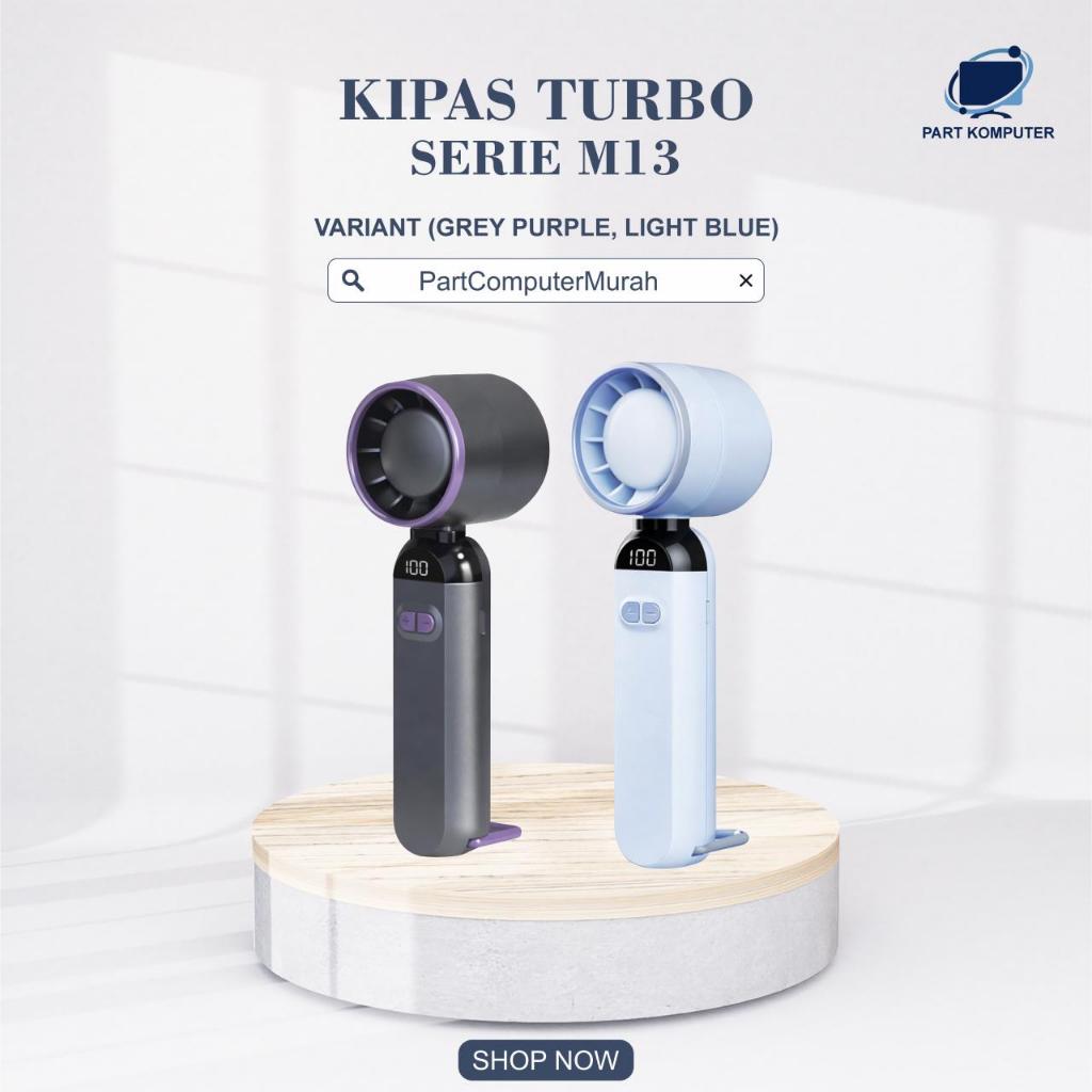 Jual Kipas Mini M13 Digital | Turbo Super Kuat | 100 Level | USB-C Fast ...