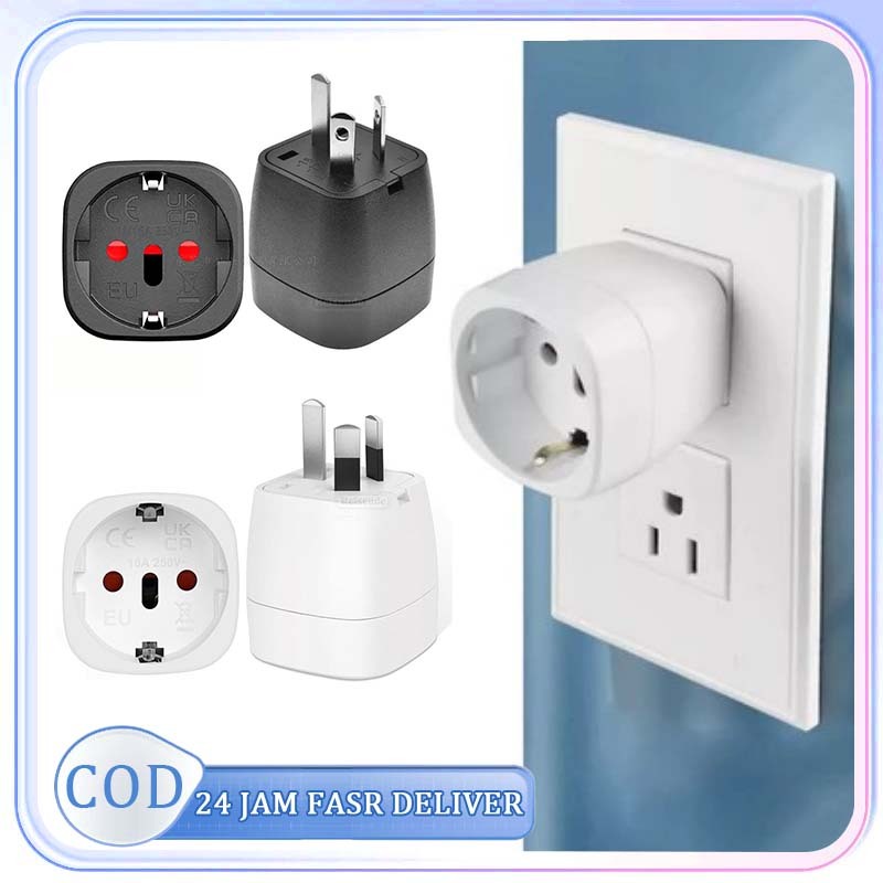Jual Konverter Steker 2 ke 3 Adaptor Colokan Universal Steker Kaki 2 ke ...
