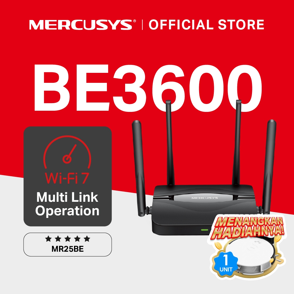 Jual Mercusys MR25BE Modem Wi-Fi 7 Router Dual Band BE3600 | Set up via ...