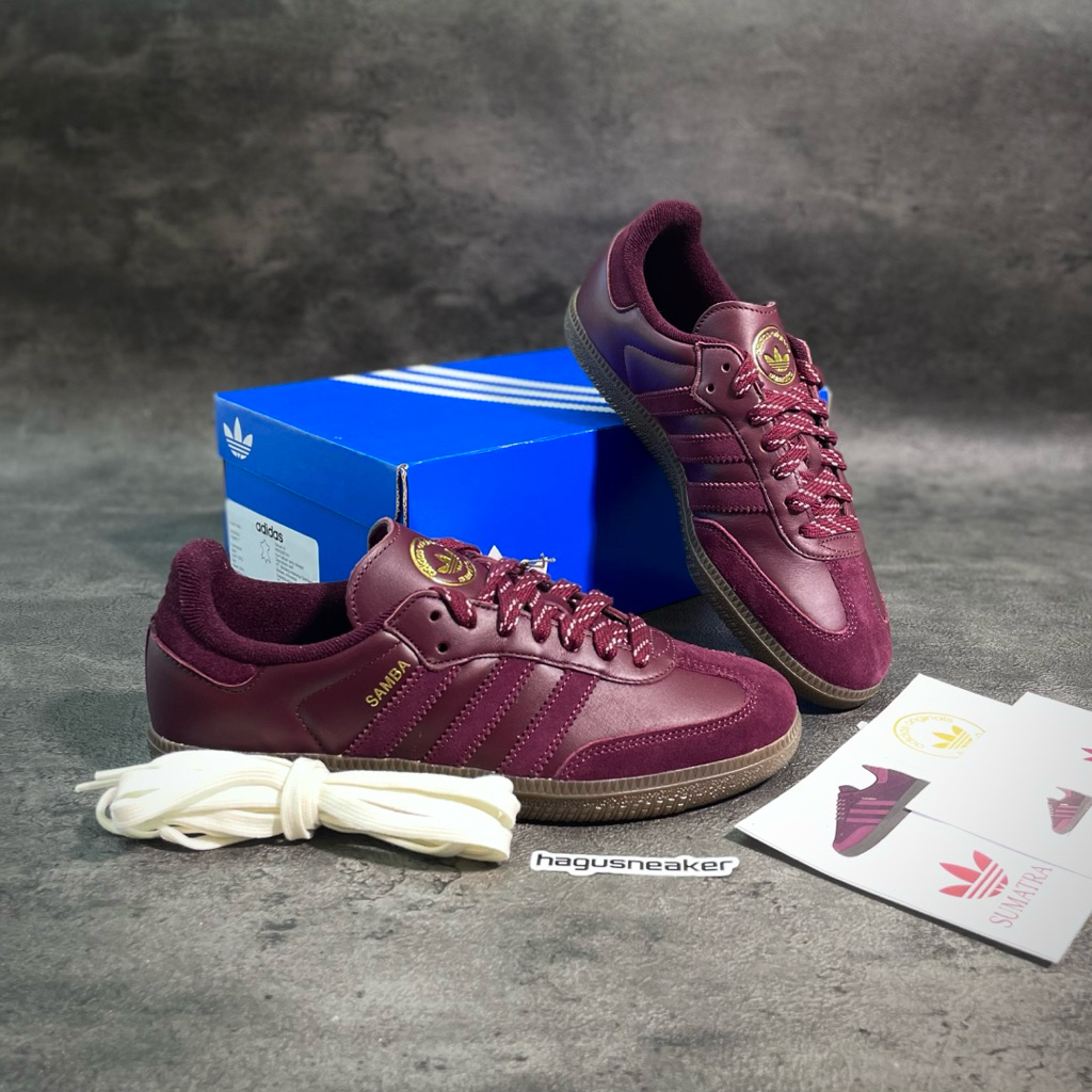 Jual ADIDAS SAMBA OG SUMATRA ISLAND SERIES [MAROON] #JR9445 HAGUSNEAKER ...